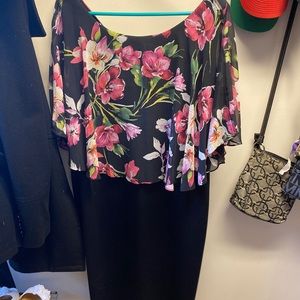 Black and flower dress